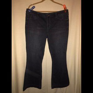 Laurie Felt Silky Denim (pull-up) - Flare Blue Jeans - 18 / XL - Plus Size
